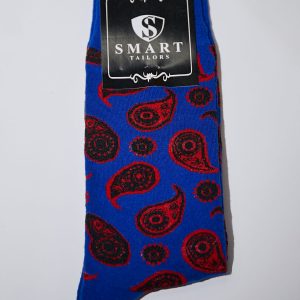 Royal Blue Paisley Socks