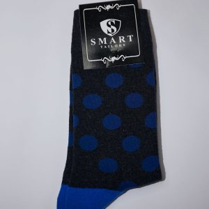 Black with Teal Polka Dot Socks
