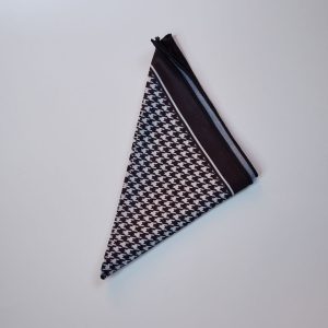 Black & White Houndstooth Pocket Square