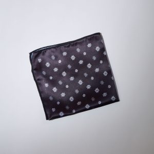 Dark Grey Polka Dot Pocket Square