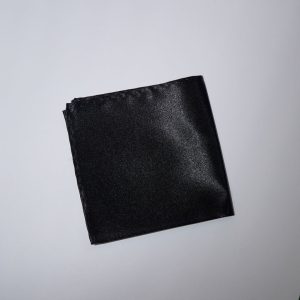 Black Satin Pocket Square