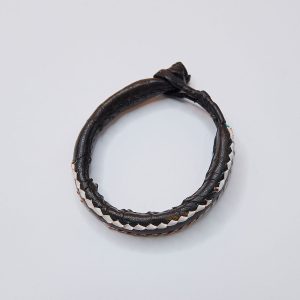 Black Braided Leather Bracelet