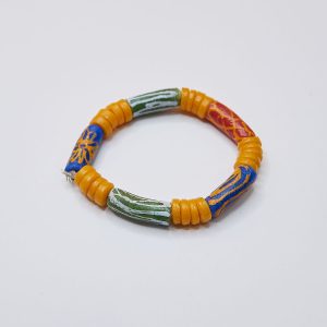 Krobo African Trade Bead Bracelet